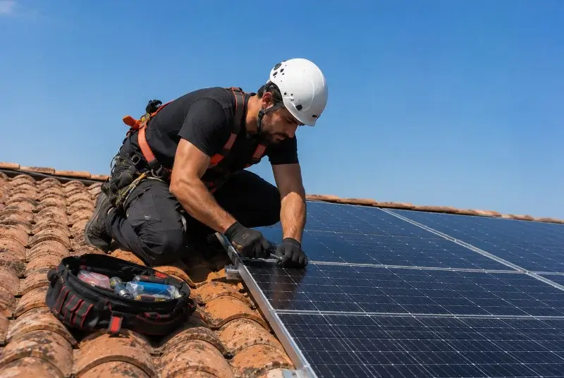 Maintenance et monitoring de panneaux solaires à Cours-de-Pile